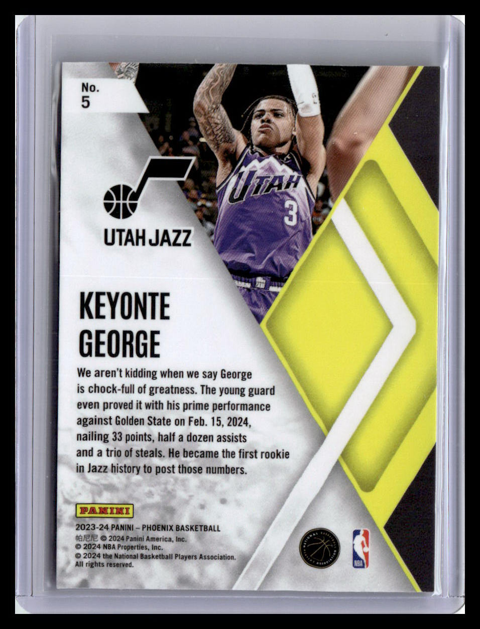 2023-24 Panini Phoenix #5 Keyonte George