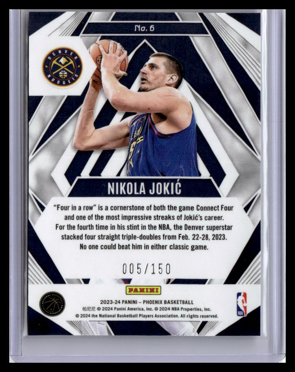 2023-24 Panini Phoenix #6 Nikola Jokic Paragon Phoenix White Lazer #/150