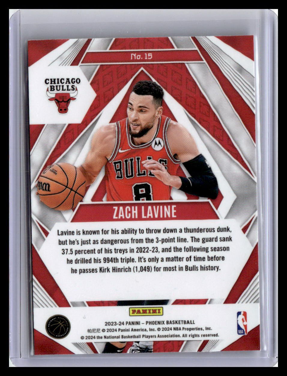2023-24 Panini Phoenix #15 Zach LaVine Paragon