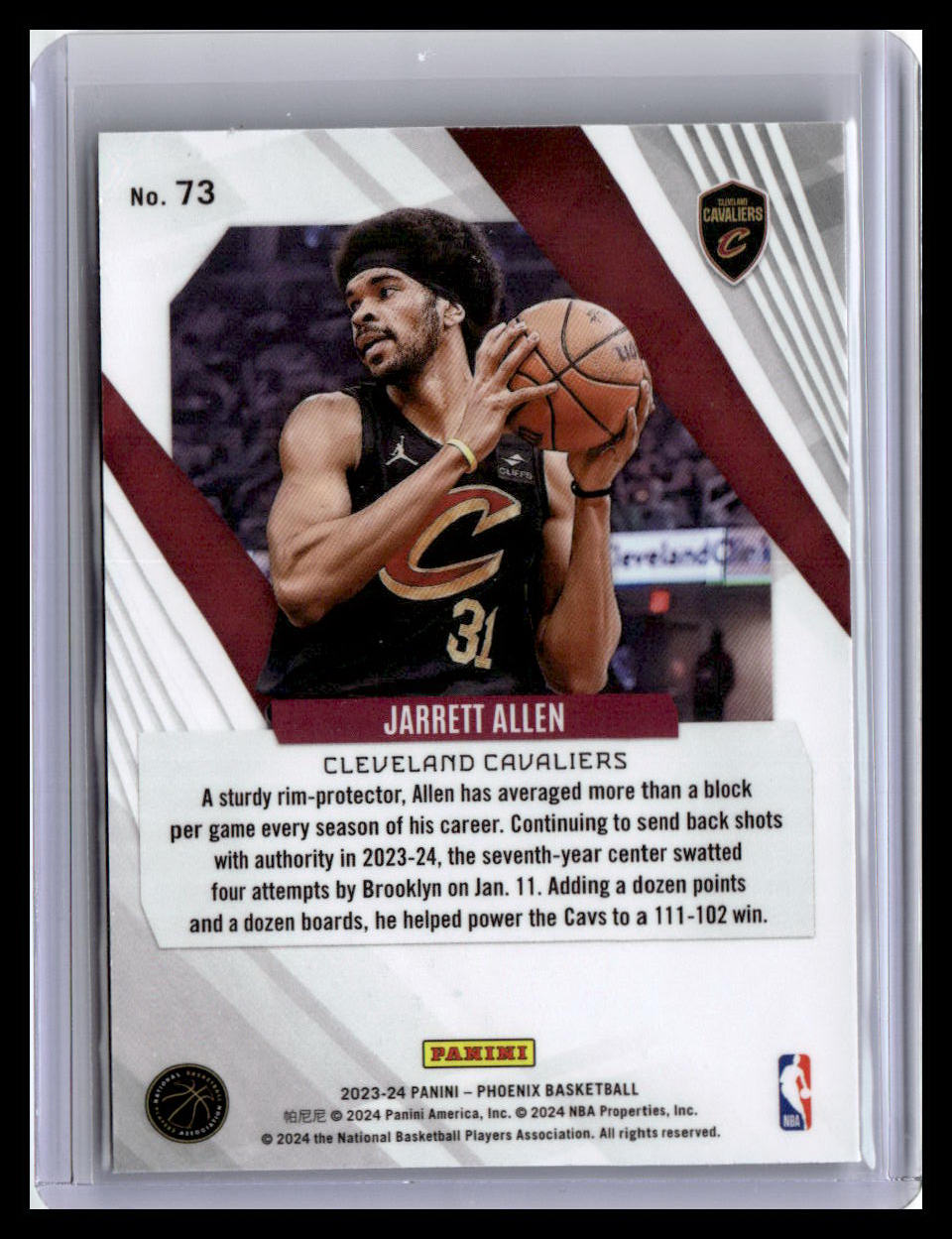 2023-24 Panini Phoenix #73 Jarrett Allen Phoenix Teal Lazer
