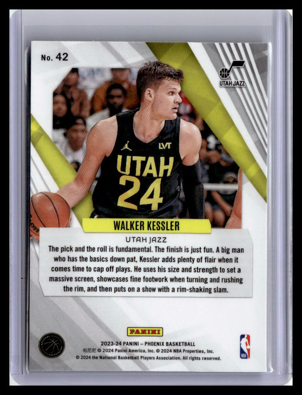 2023-24 Panini Phoenix #42 Walker Kessler Phoenix Blue Ice