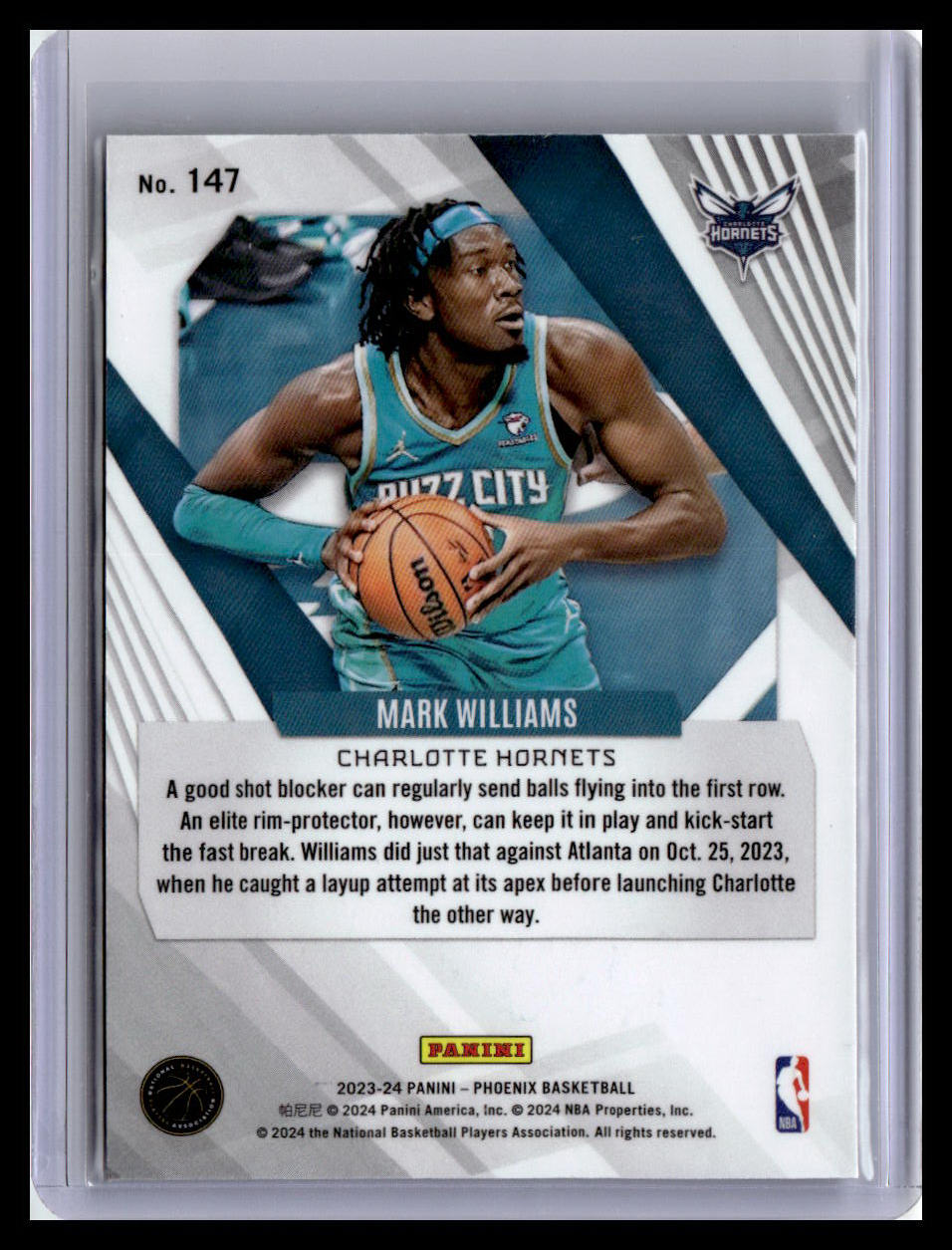 2023-24 Panini Phoenix #147 Mark Williams Phoenix Blue Ice
