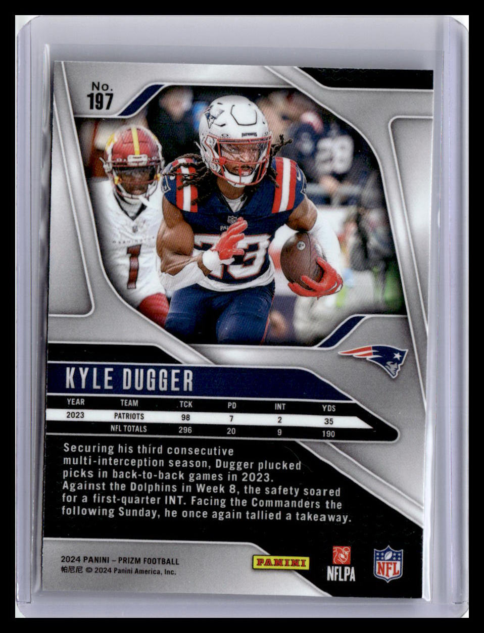 2024 Panini Prizm #197 Kyle Dugger