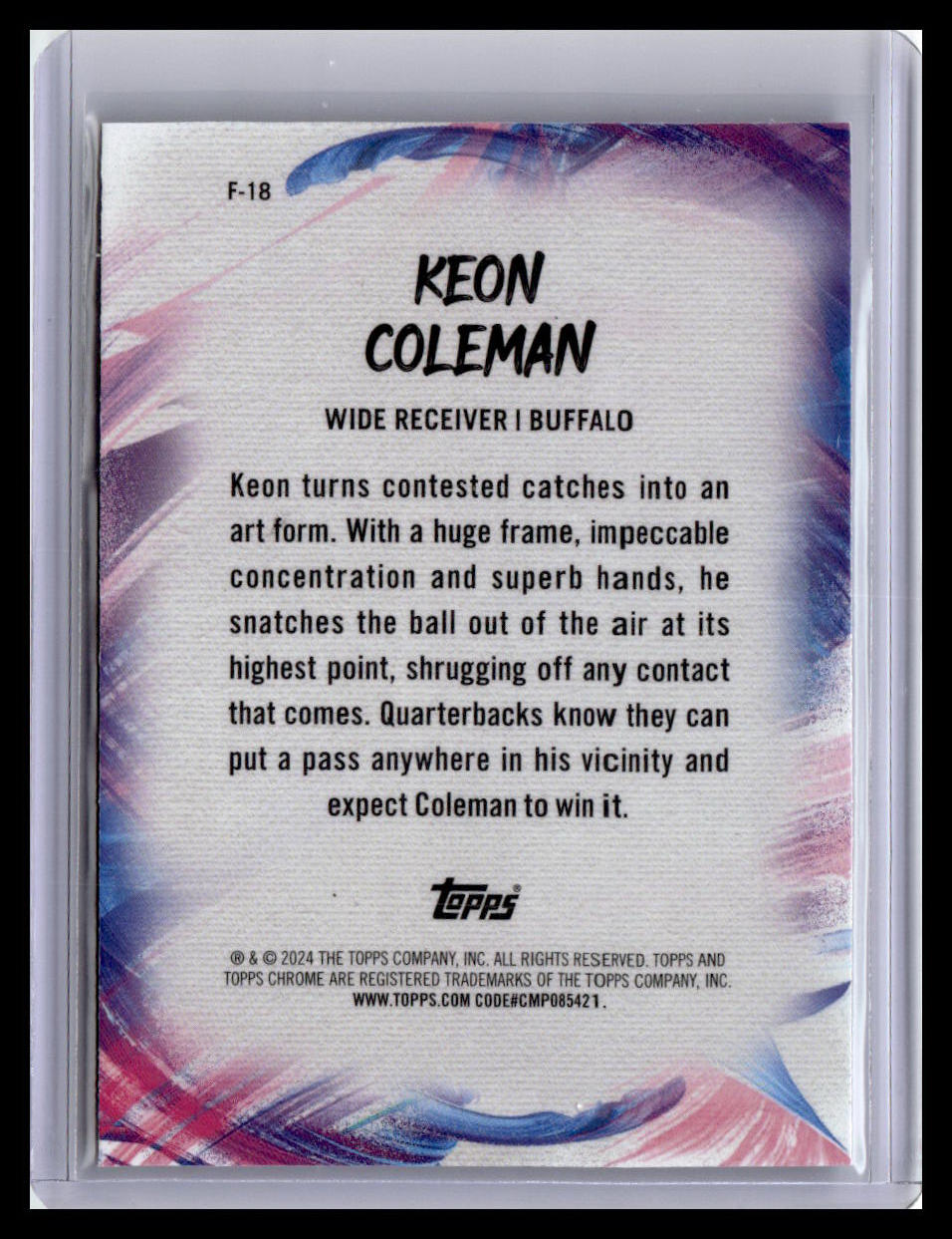 2024 Topps Chrome #F-18 Keon Coleman