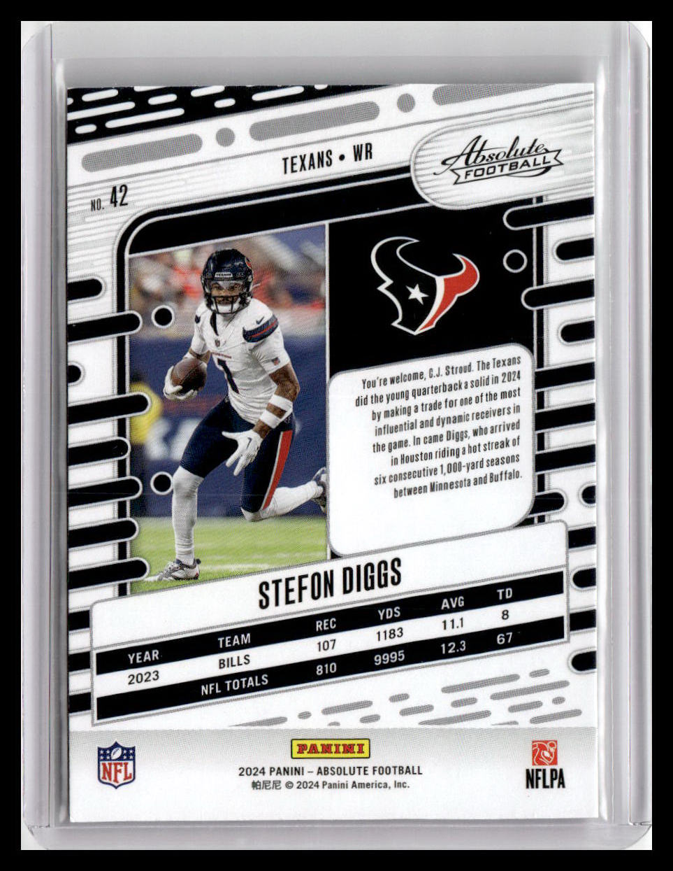 2024 Panini Absolute #42 Stefon Diggs