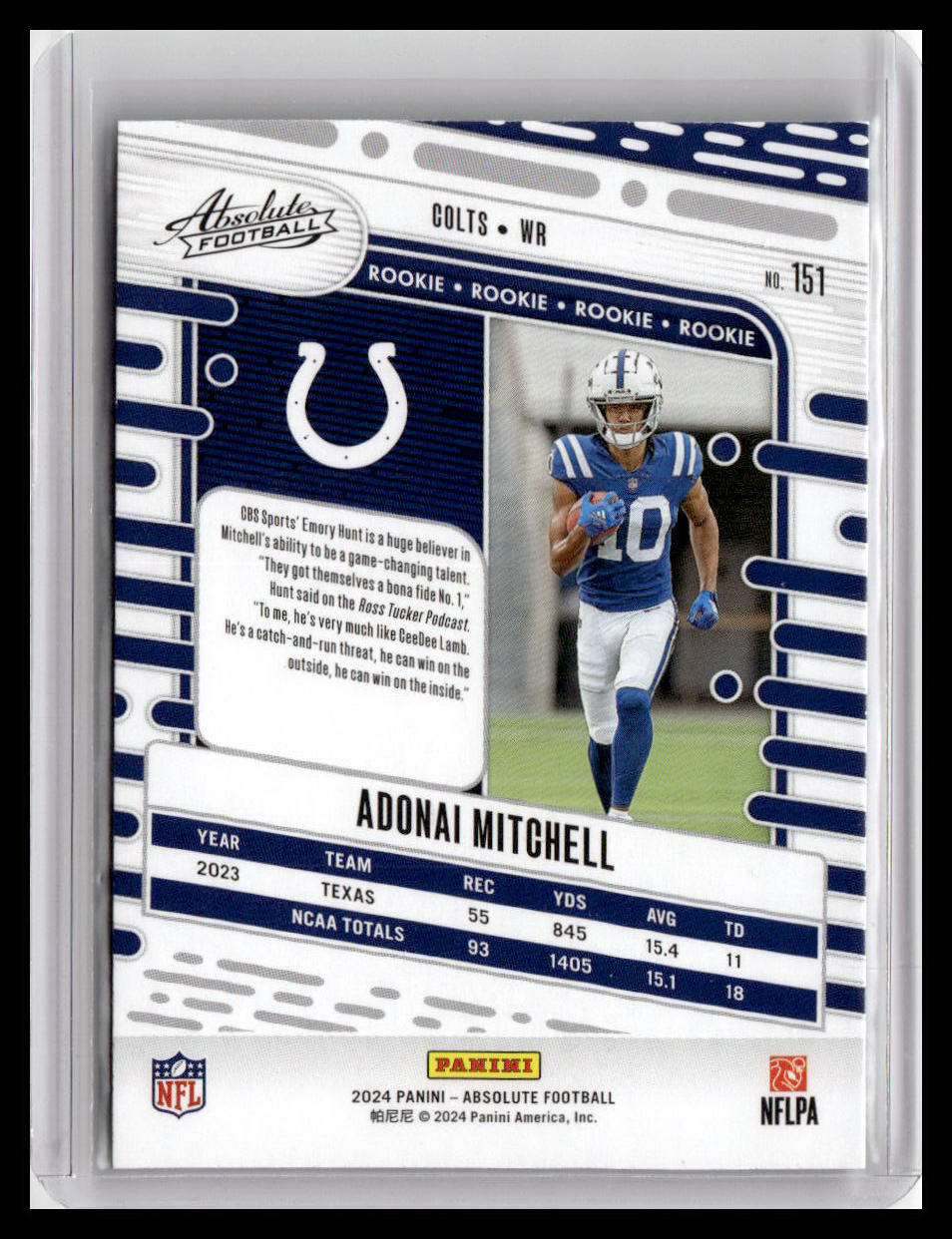 2024 Panini Absolute #151 Adonai Mitchell