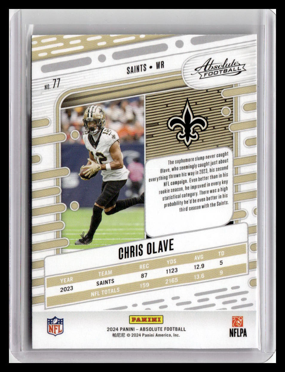 2024 Panini Absolute #77 Chris Olave Red and Blue