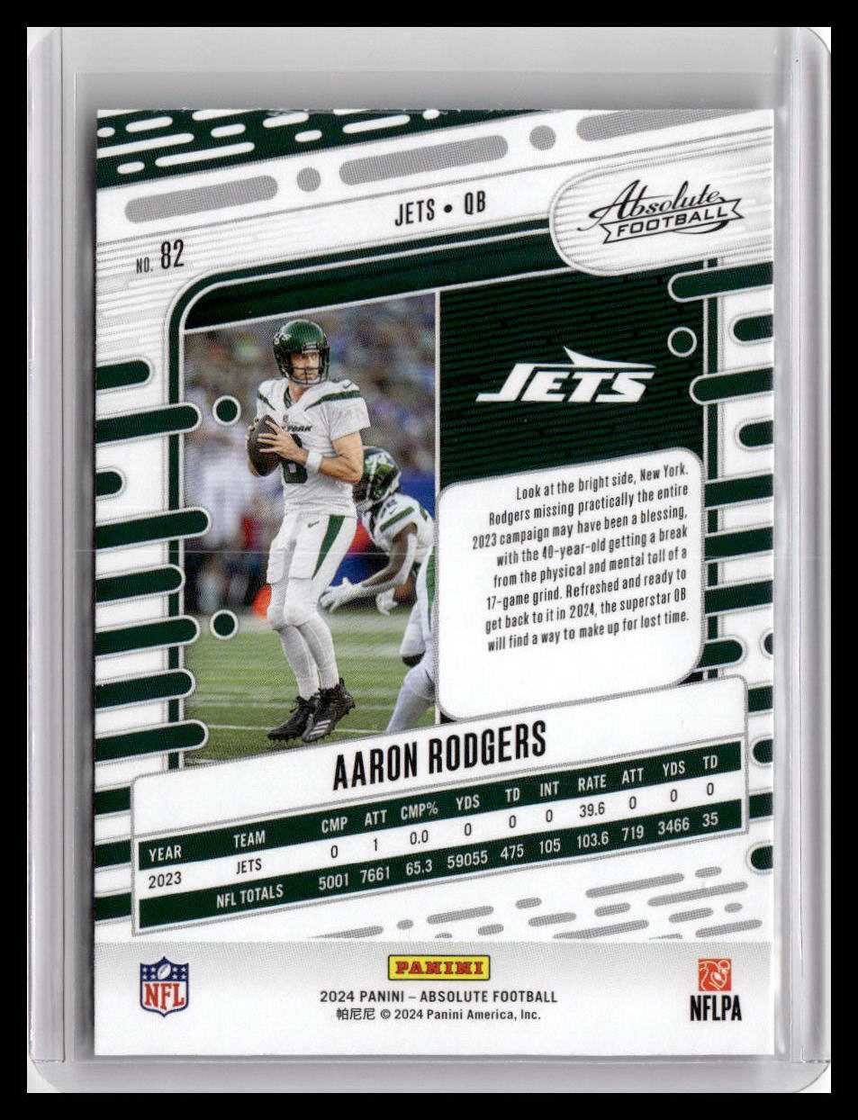 2024 Panini Absolute #82 Aaron Rodgers
