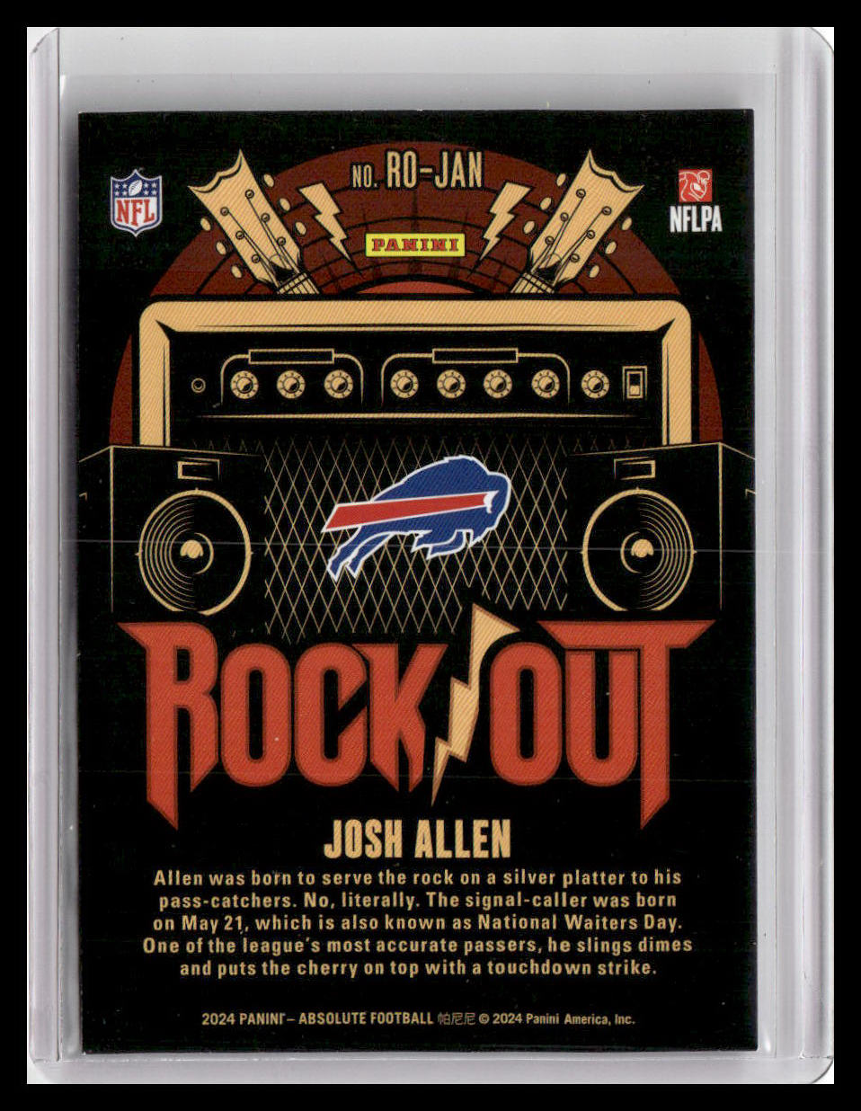 2024 Panini Absolute #RO-JAN Josh Allen Rock Out
