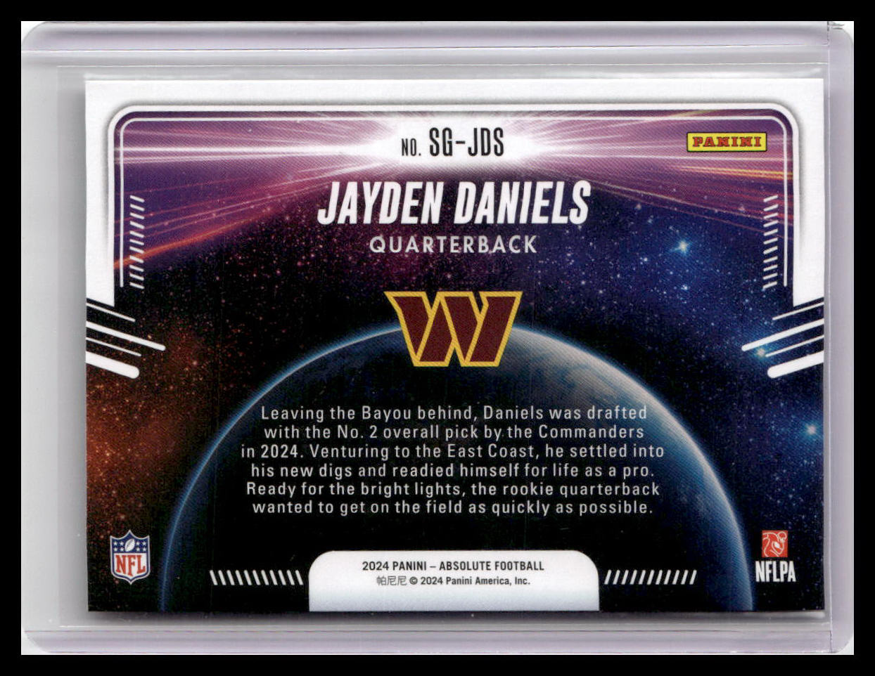 2024 Panini Absolute #SG-JDS Jayden Daniels Star Gazing