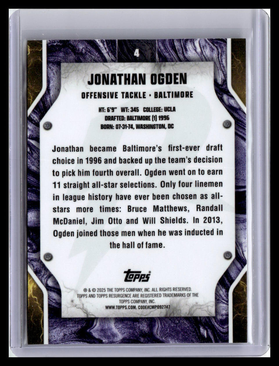 2024 Topps Resurgence #4 Jonathan Ogden