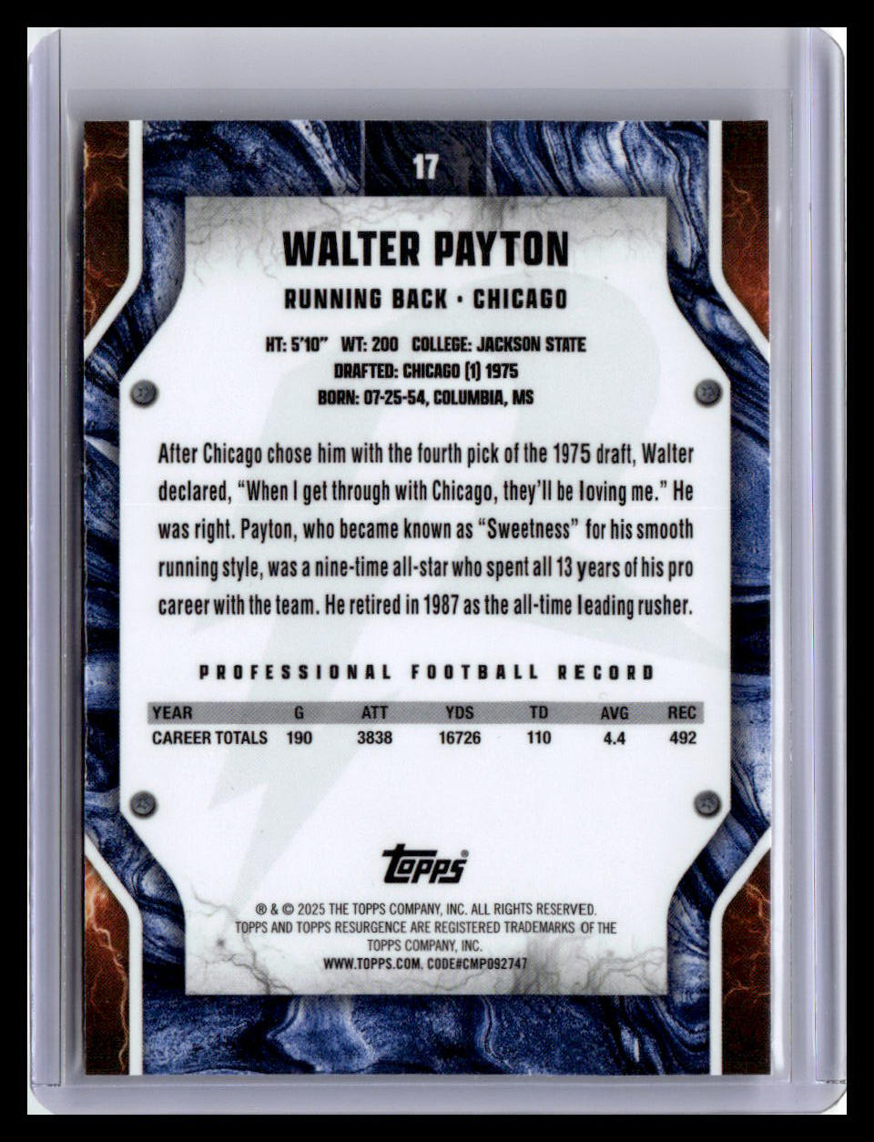 2024 Topps Resurgence #17 Walter Payton