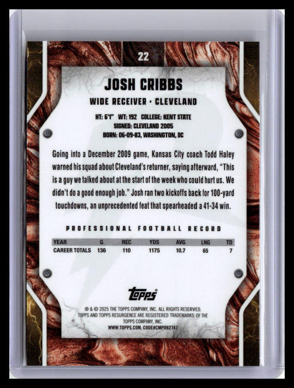 2024 Topps Resurgence #22 Josh Cribbs