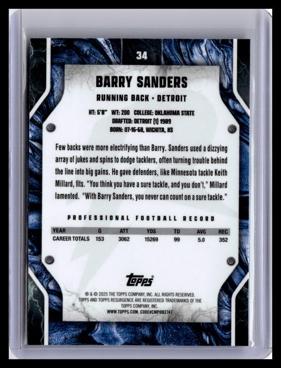 2024 Topps Resurgence #34 Barry Sanders