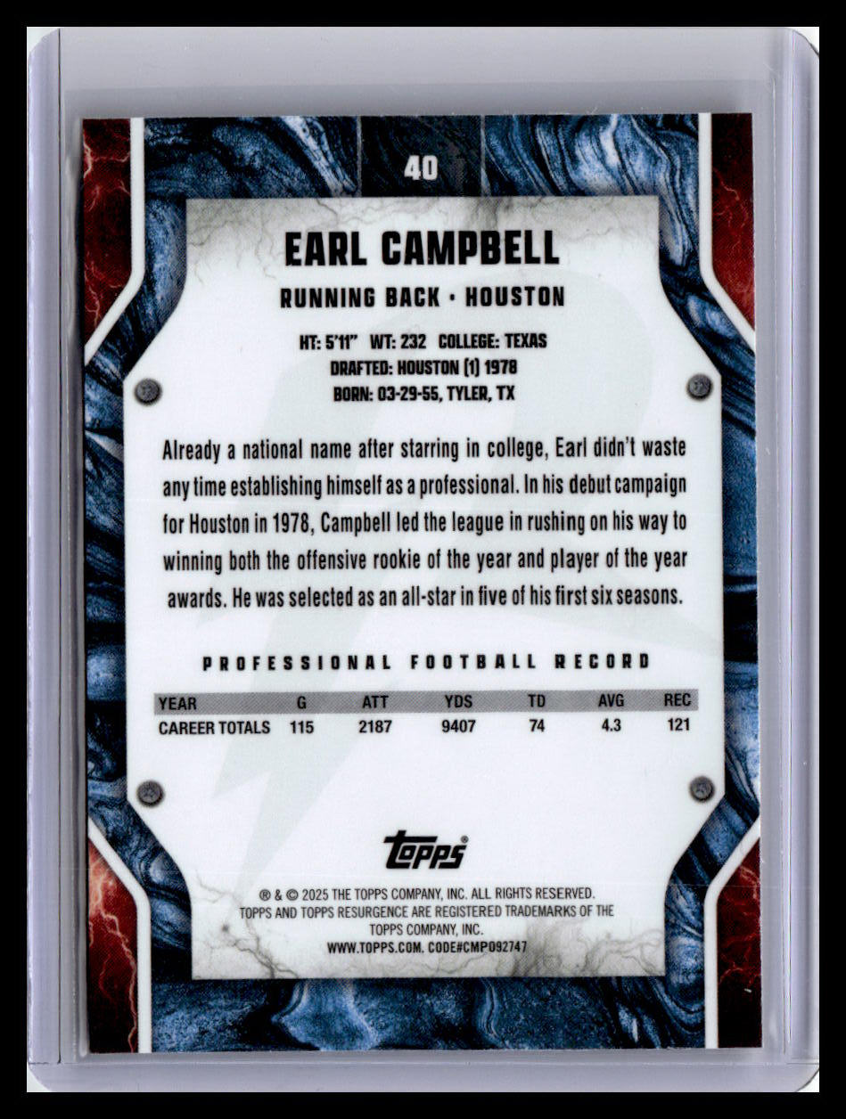 2024 Topps Resurgence #40 Earl Campbell