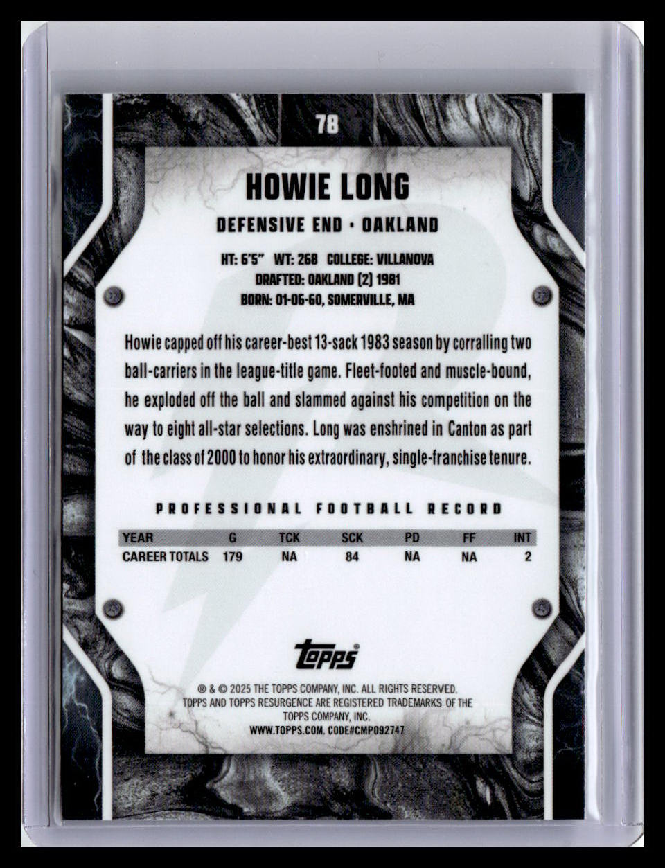 2024 Topps Resurgence #78 Howie Long