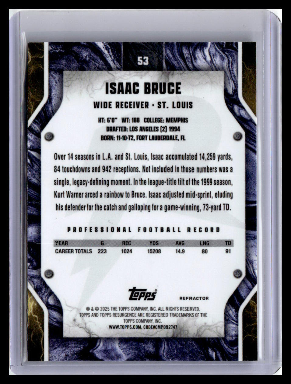 2024 Topps Resurgence #53 Isaac Bruce