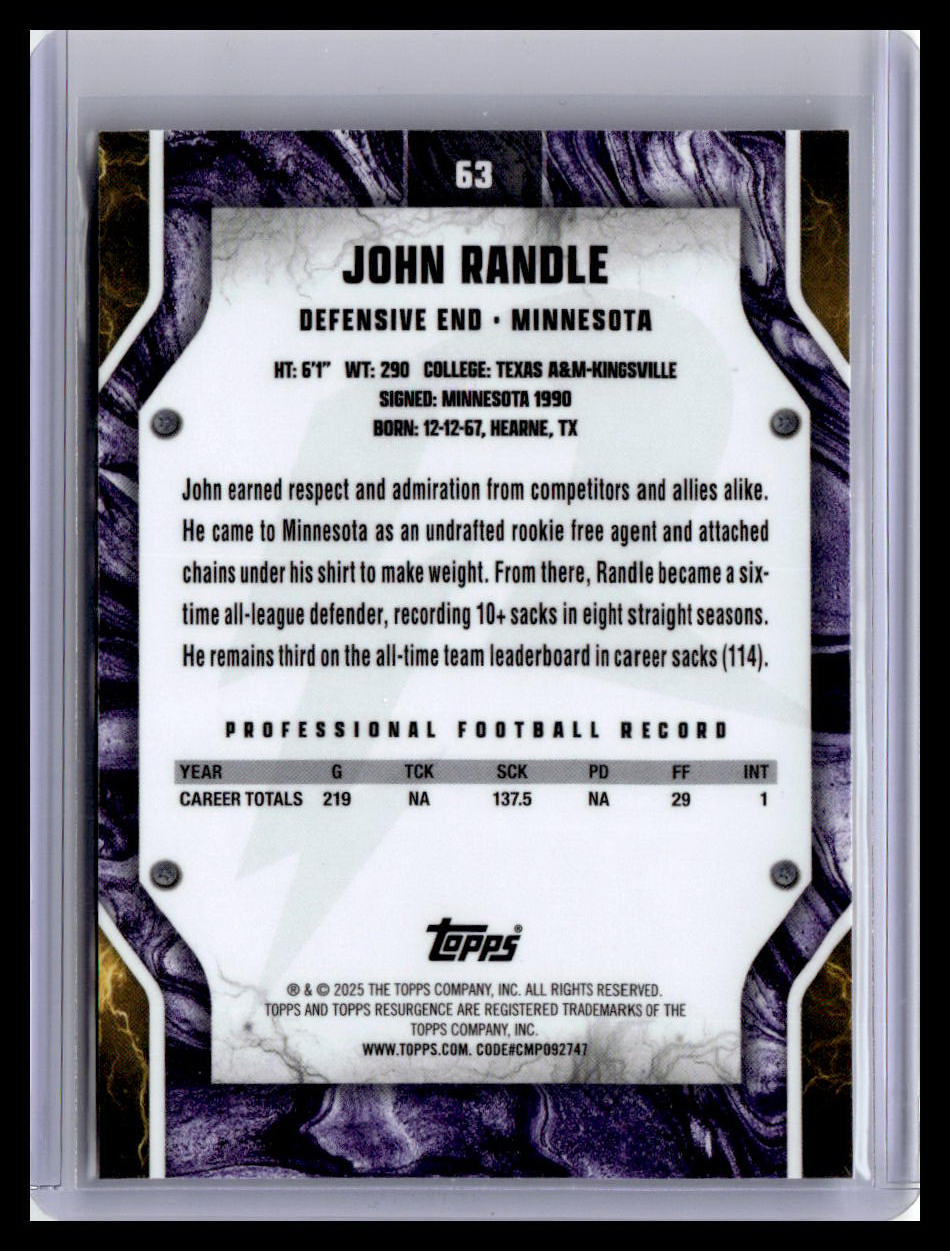 2024 Topps Resurgence #63 John Randle