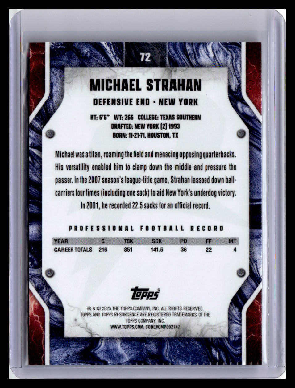 2024 Topps Resurgence #72 Michael Strahan