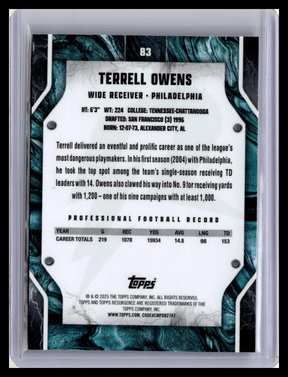 2024 Topps Resurgence #83 Terrell Owens