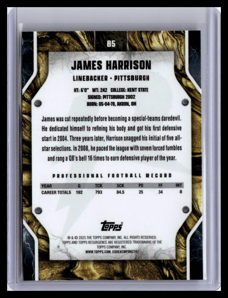 2024 Topps Resurgence #85 James Harrison