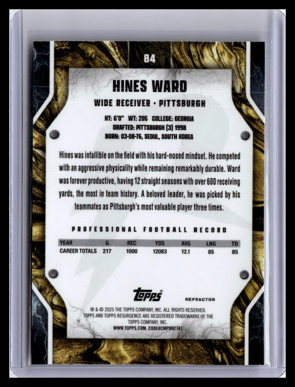 2024 Topps Resurgence #84 Hines Ward
