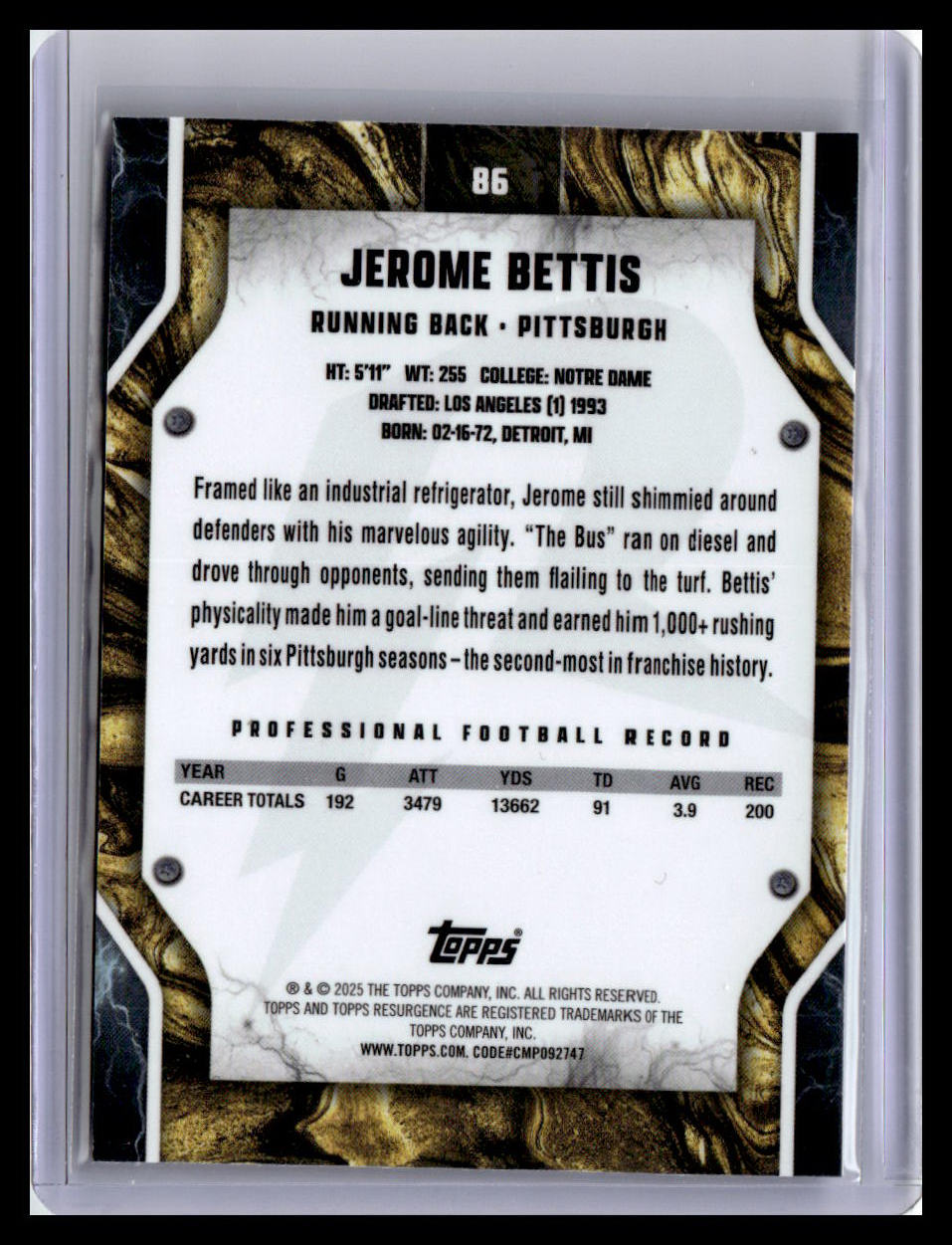 2024 Topps Resurgence #86 Jerome Bettis