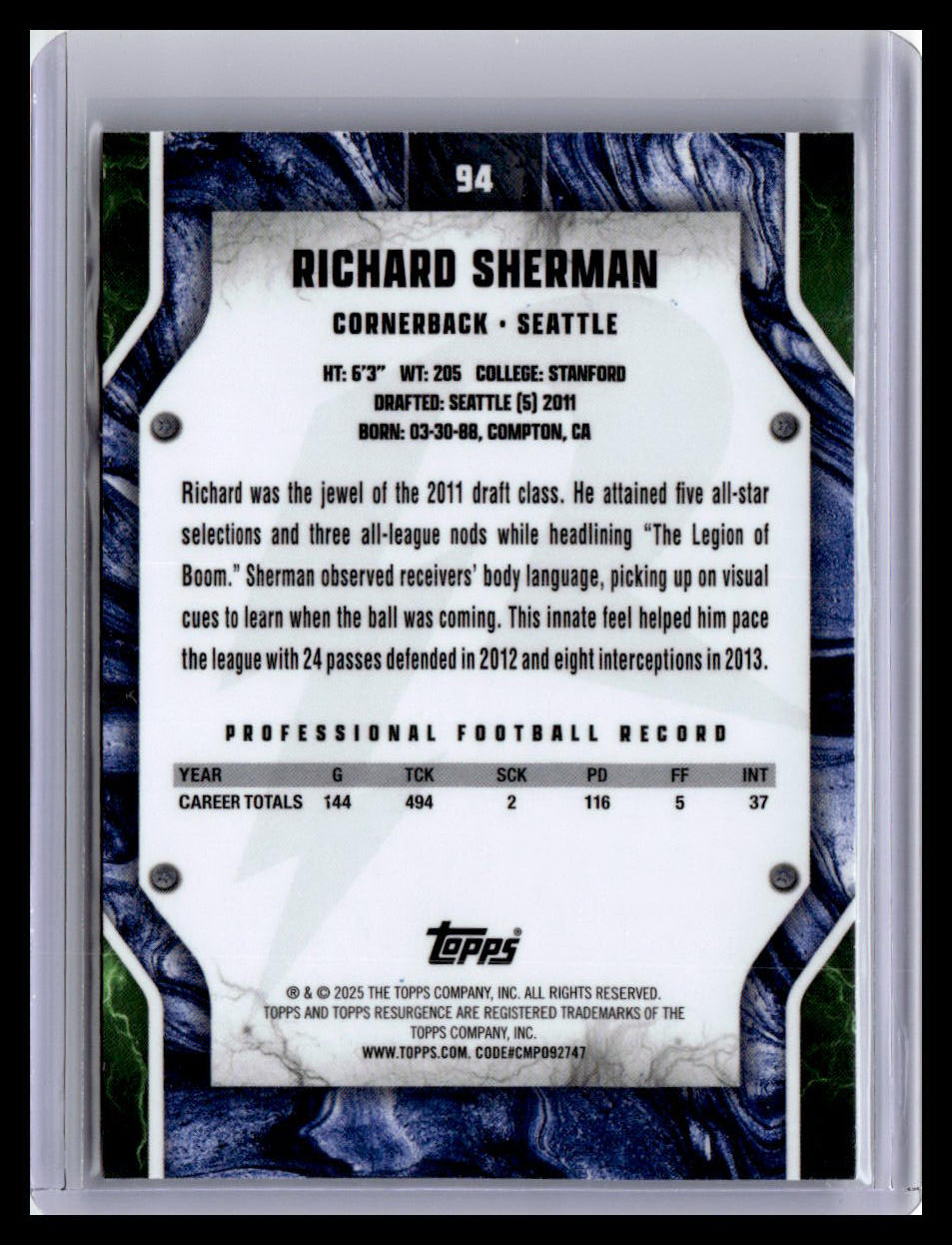 2024 Topps Resurgence #94 Richard Sherman
