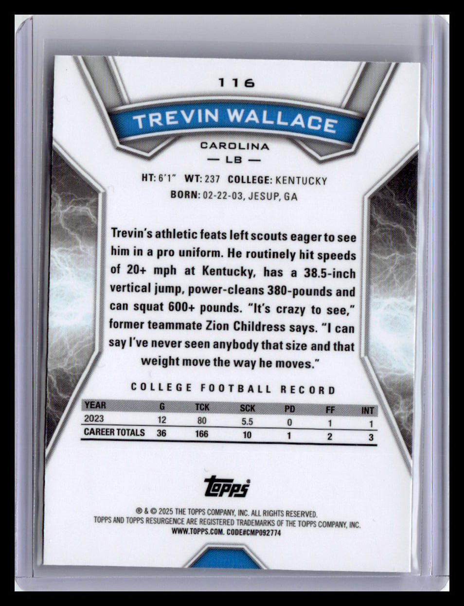2024 Topps Resurgence #116 Trevin Wallace