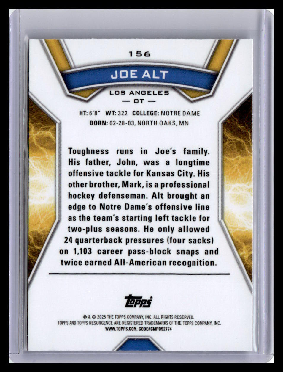 2024 Topps Resurgence #156 Joe Alt