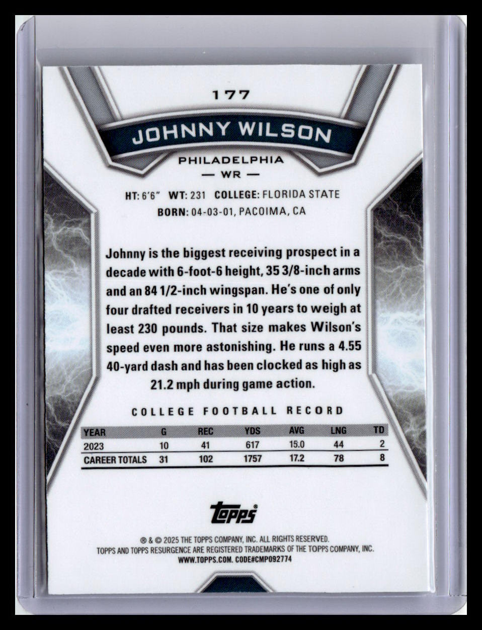 2024 Topps Resurgence #177 Johnny Wilson