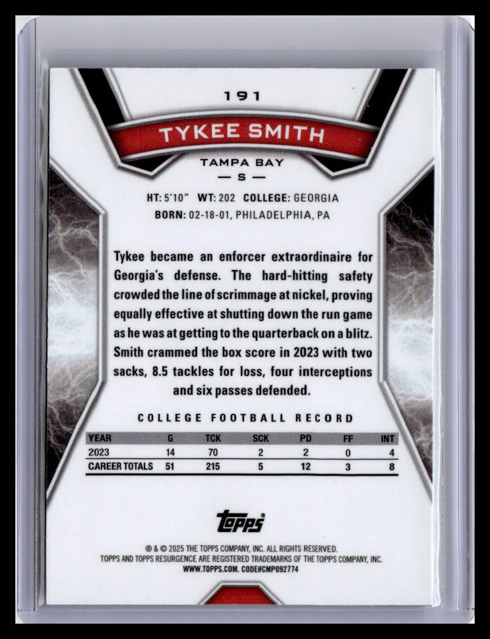 2024 Topps Resurgence #191 Tykee Smith