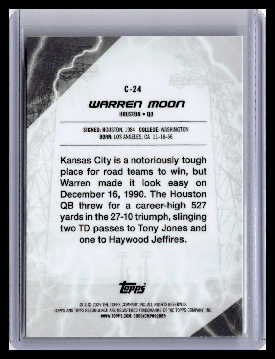 2024 Topps Resurgence #C-24 Warren Moon Conductors Refractor