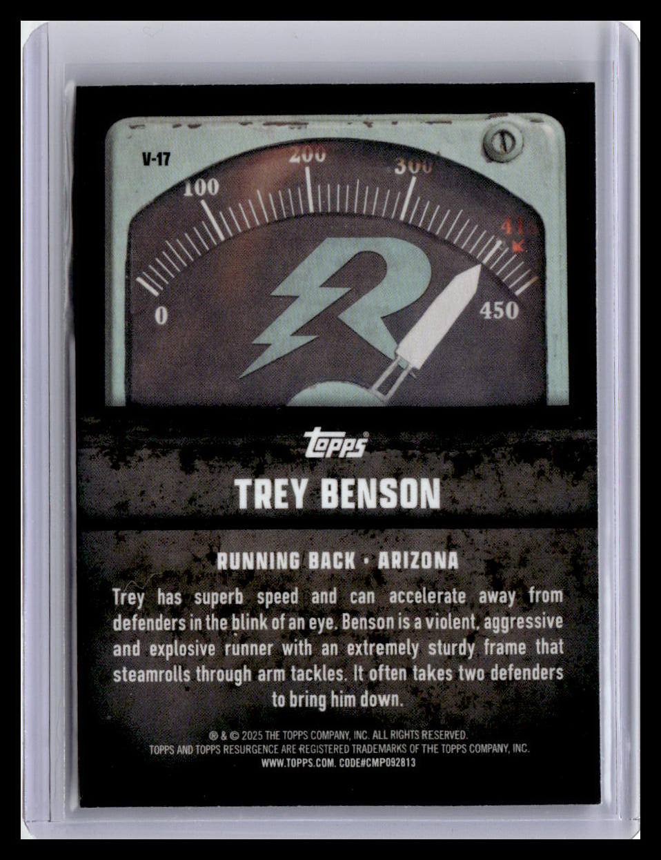 2024 Topps Resurgence #V-17 Trey Benson Voltaic
