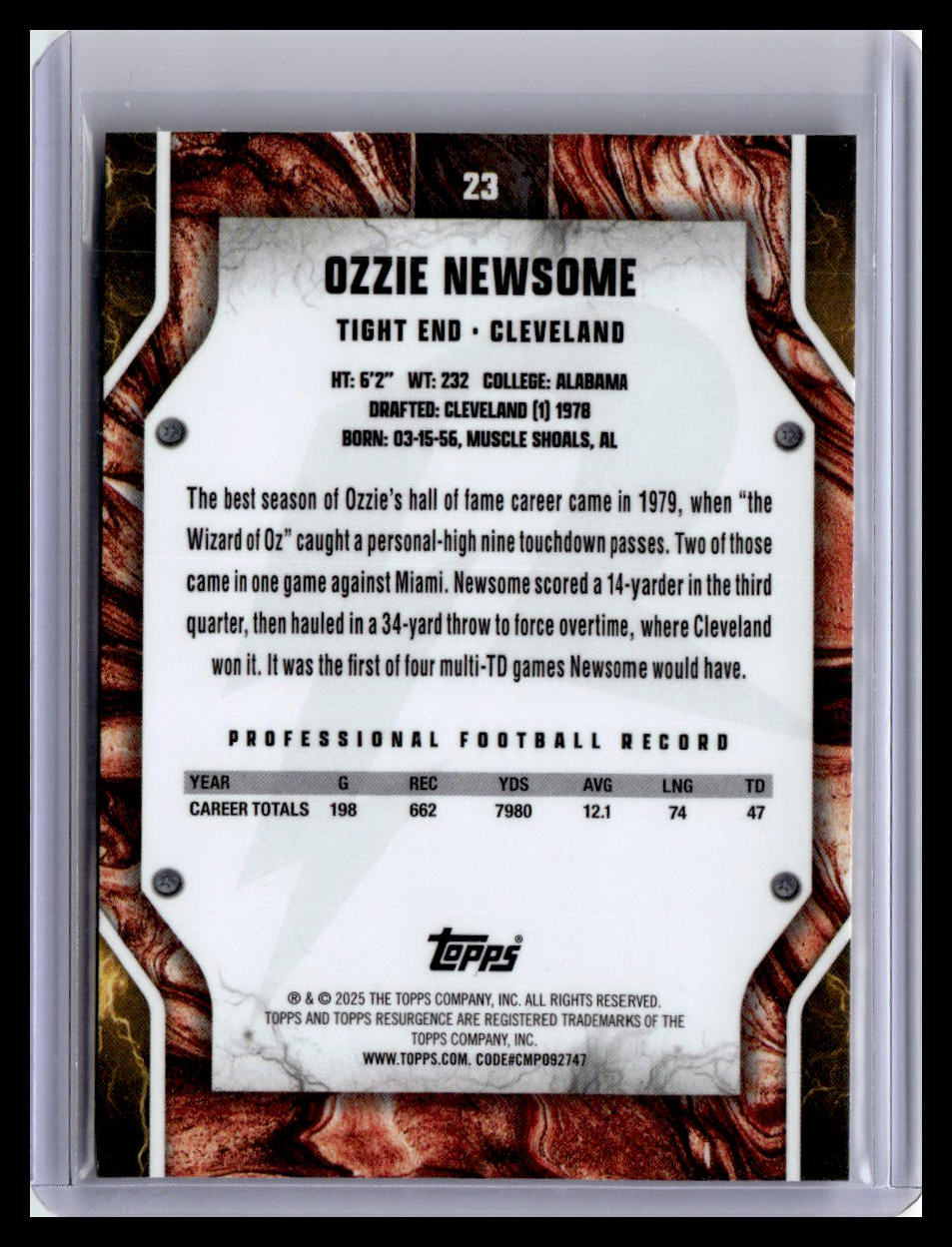 2024 Topps Resurgence #23 Ozzie Newsome