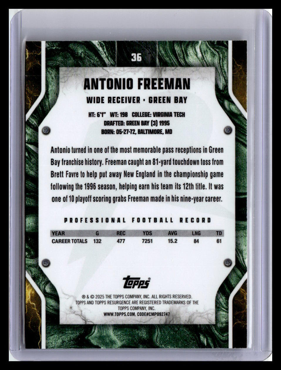 2024 Topps Resurgence #36 Antonio Freeman