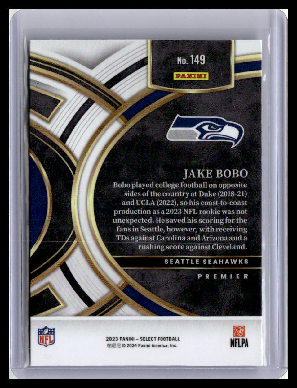 2023 Panini Select #149 Jake Bobo