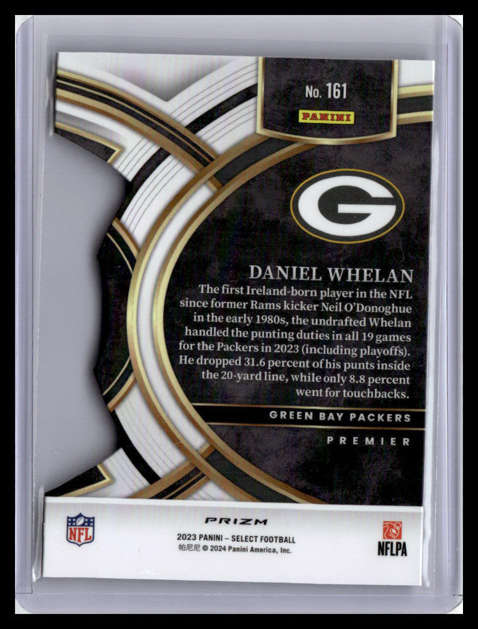 2023 Panini Select #161 Daniel Whelan Black and Red Prizms Die Cuts