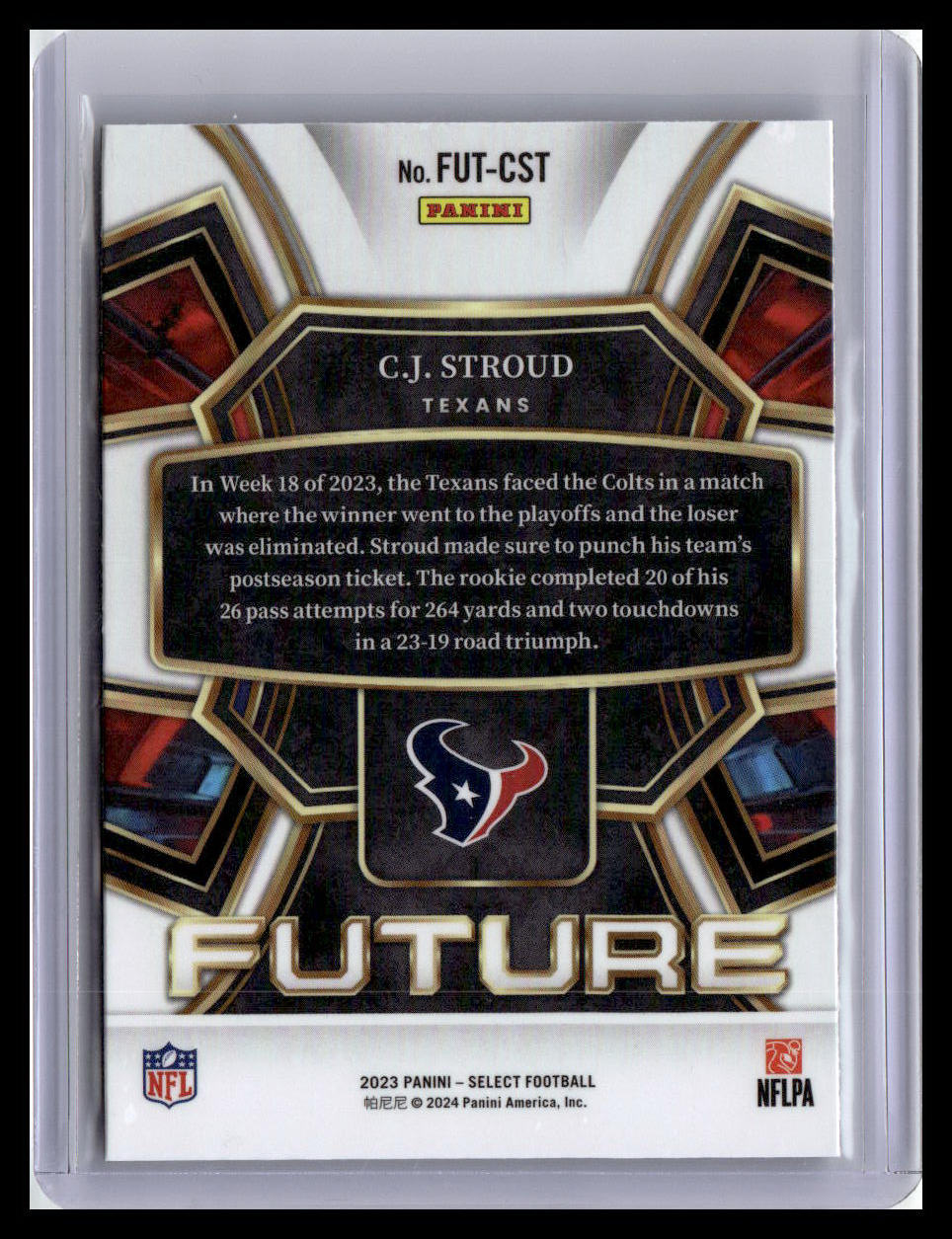 2023 Panini Select #FUT-CST C.J. Stroud Future