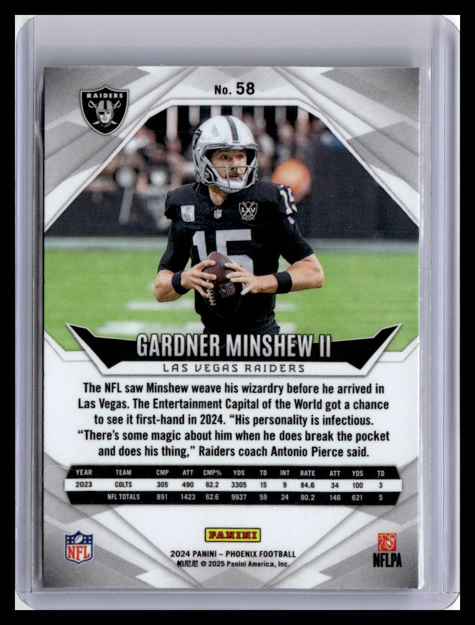 2024 Panini Phoenix #58 Gardner Minshew II