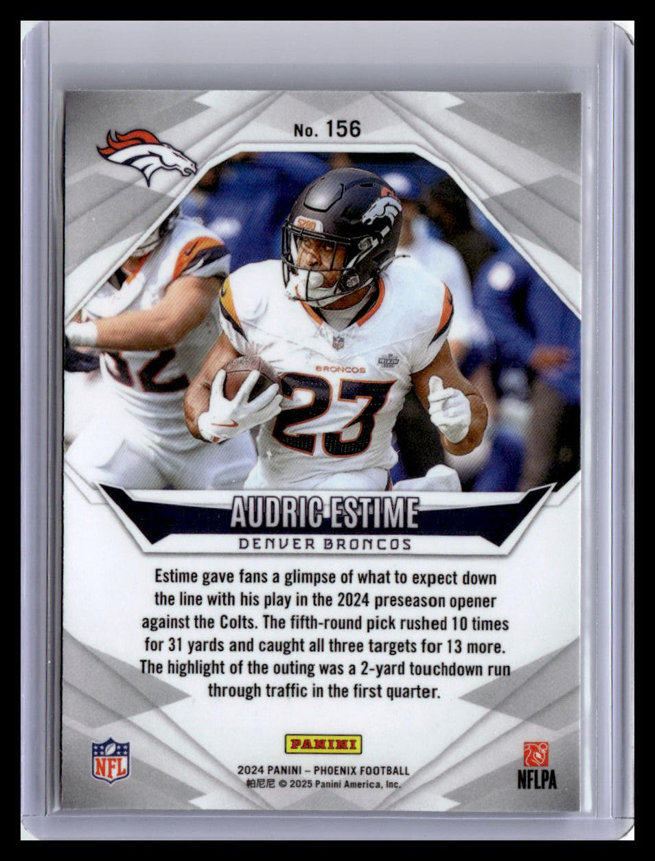 2024 Panini Phoenix #156 Audric Estime