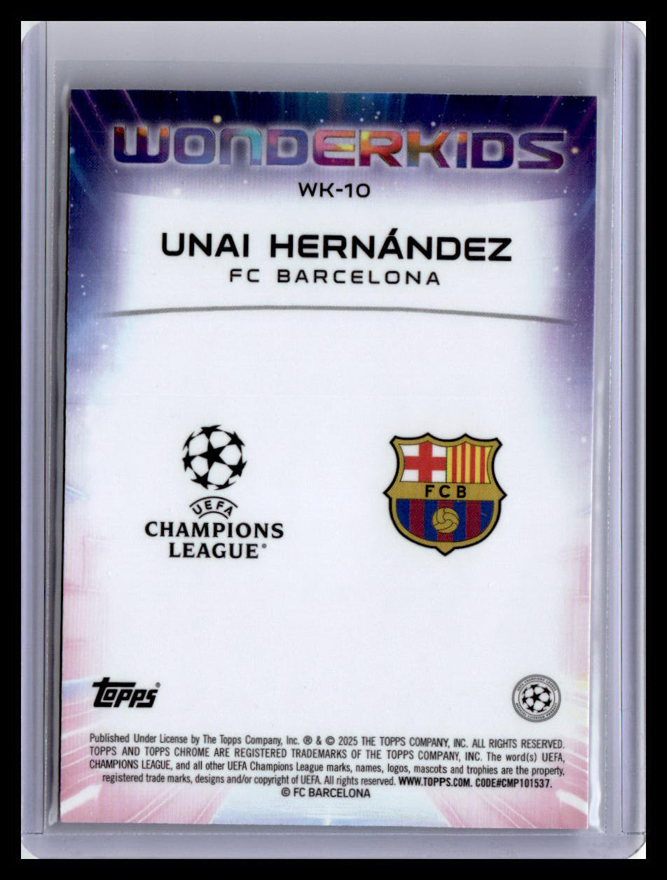 2024-25 Topps Chrome UEFA Club Competitions #WK-10 Unai Hernández Wonderkids