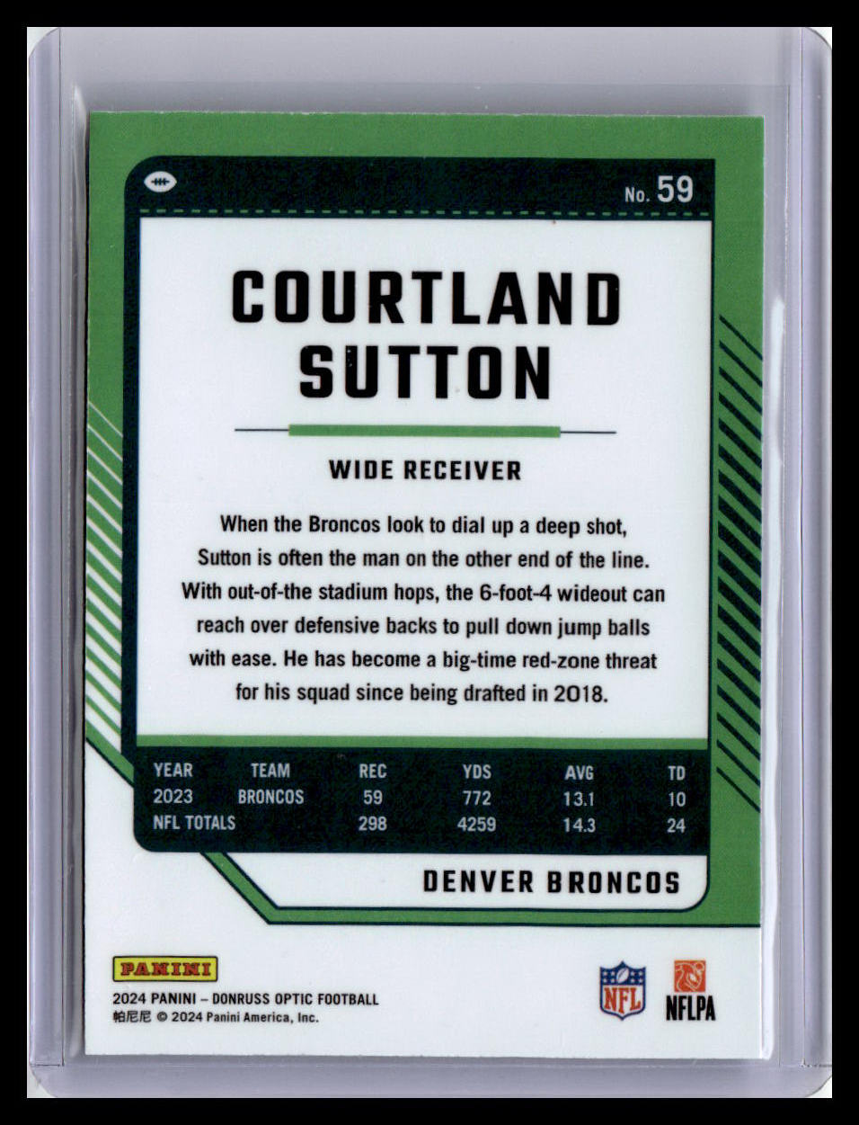 2024 Donruss Optic #59 Courtland Sutton