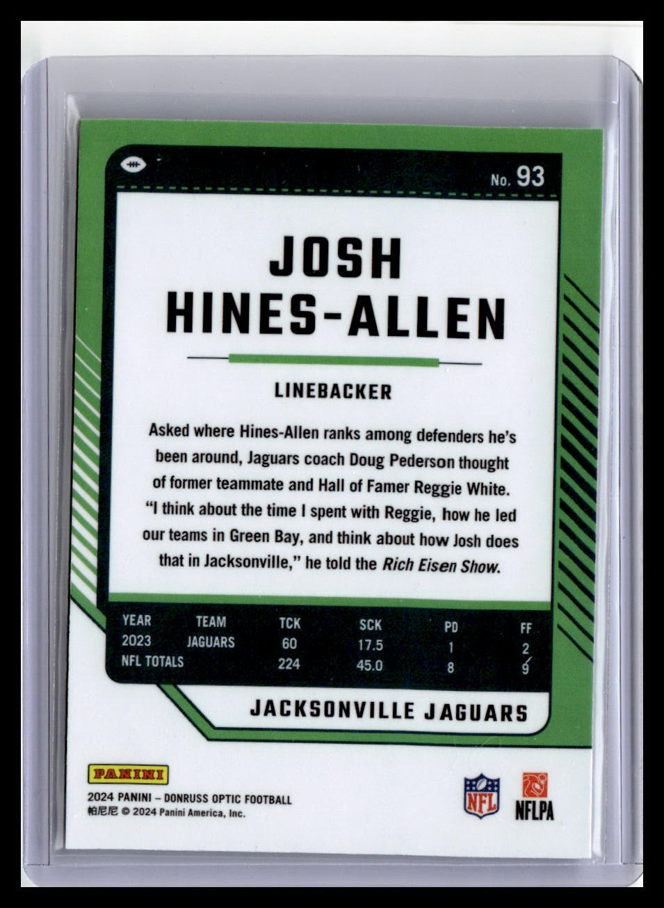 2024 Donruss Optic #93 Josh Hines-Allen