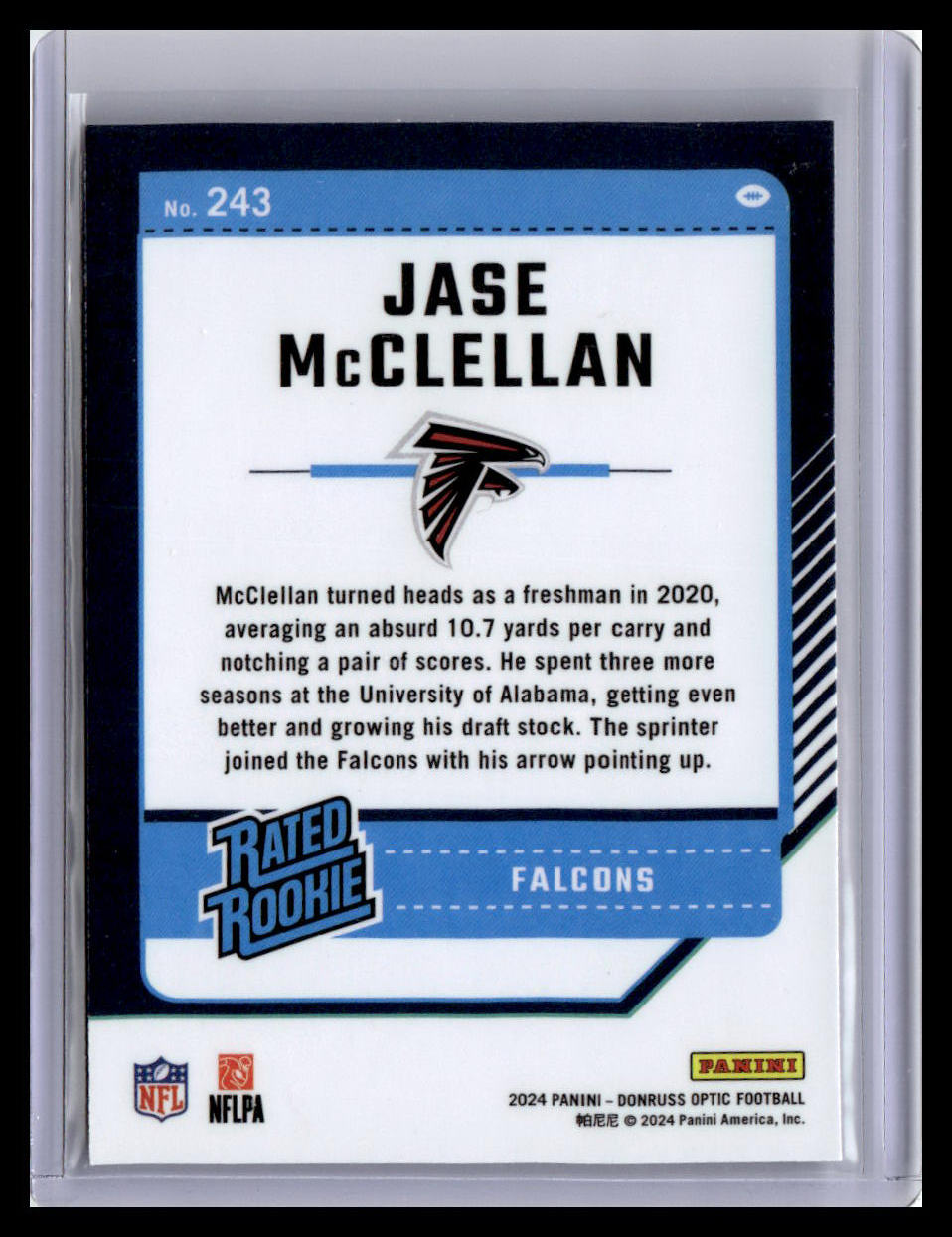 2024 Donruss Optic #243 Jase McClellan