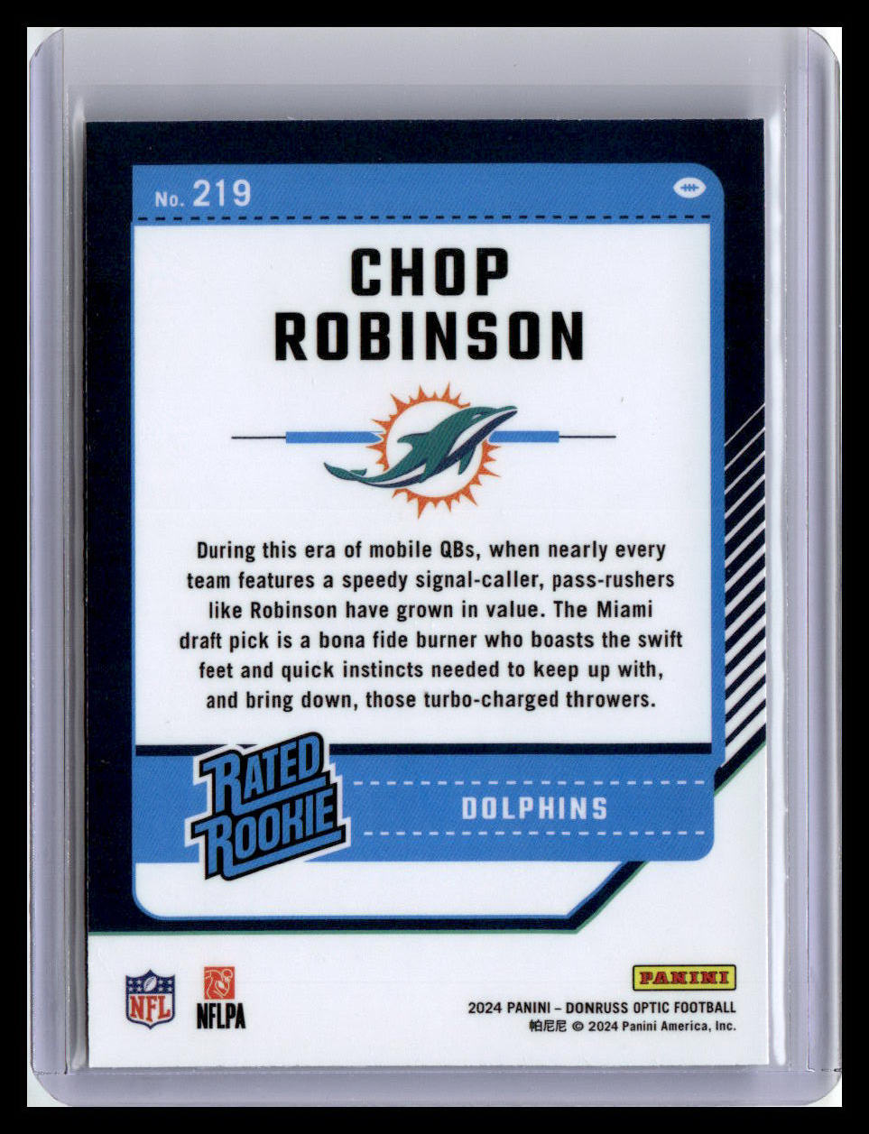 2024 Donruss Optic #219 Chop Robinson