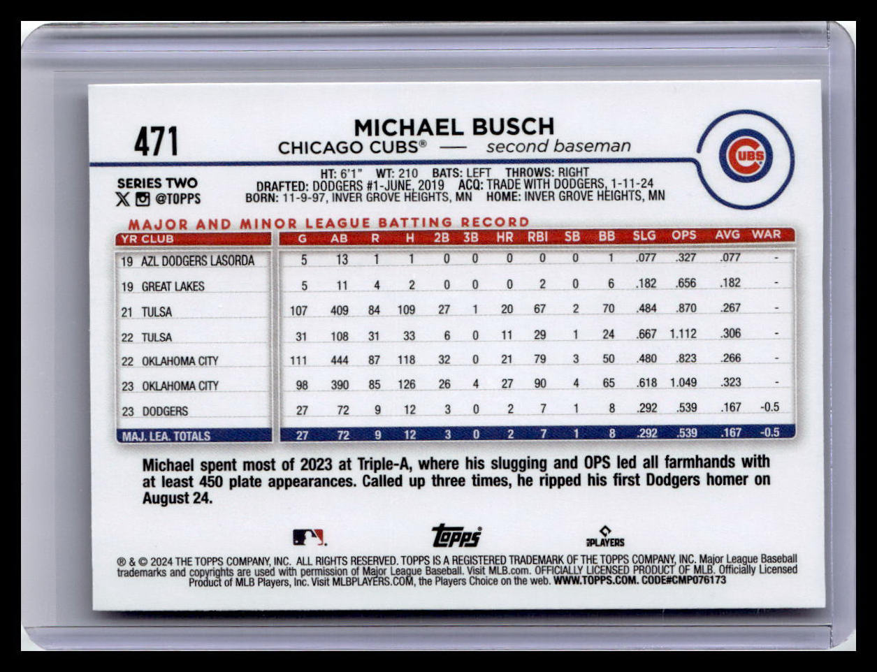 2024 Topps #471 Michael Busch