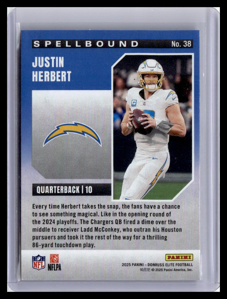 2025 Donruss Elite #38 Justin Herbert Spellound