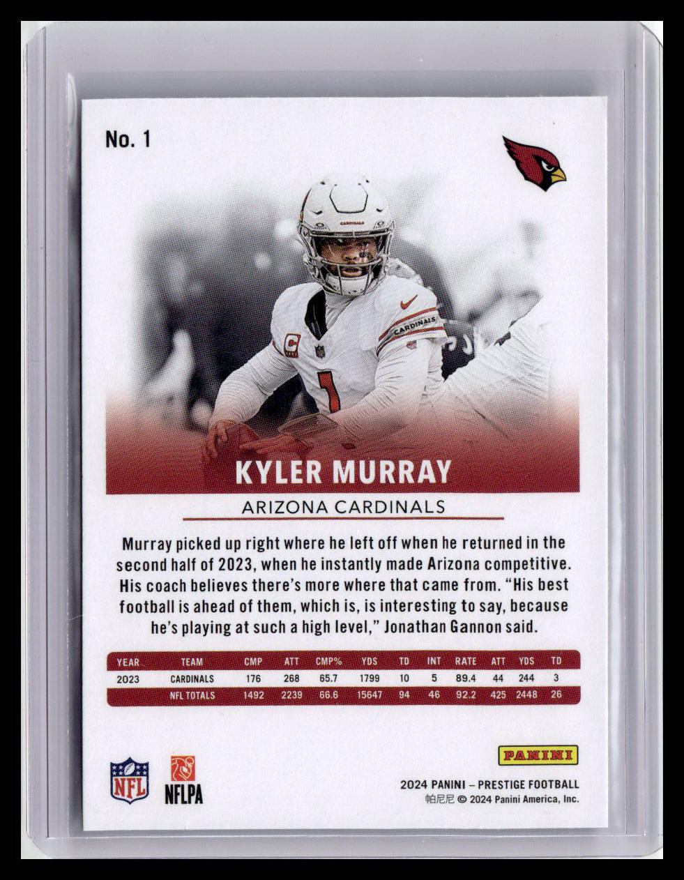 2024 Panini Prestige #1 Kyler Murray