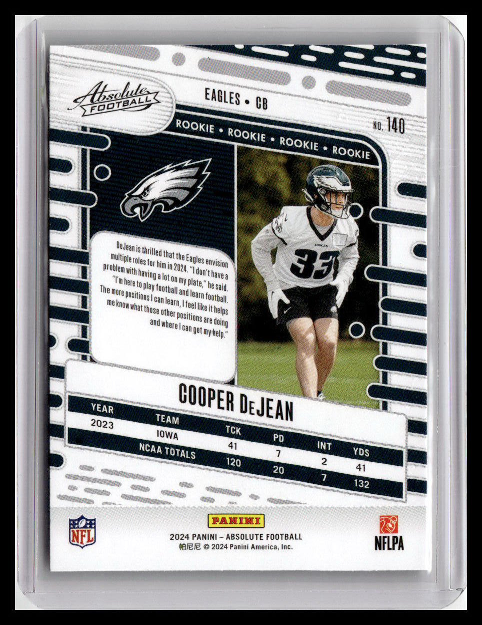 2024 Panini Absolute #140 Cooper DeJean Retail